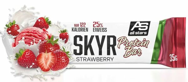 All Stars Skyr Protein Riegel- 1 Riegel a 35 g Milk Chocolate Strawberry