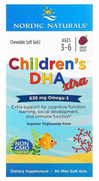 Nordic Naturals Children`s DHA xtra 636 mg- 90 Mini-Softgels