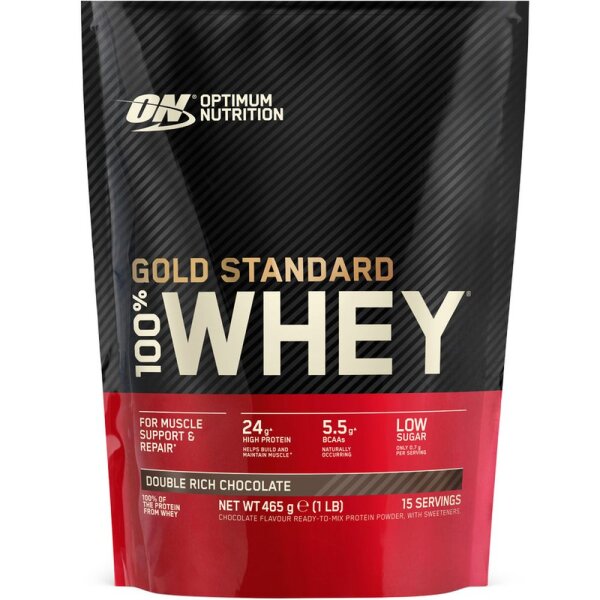 Optimum Nutrition Gold Standard 100 % Whey Protein – 465 g Double Rich Chocolate