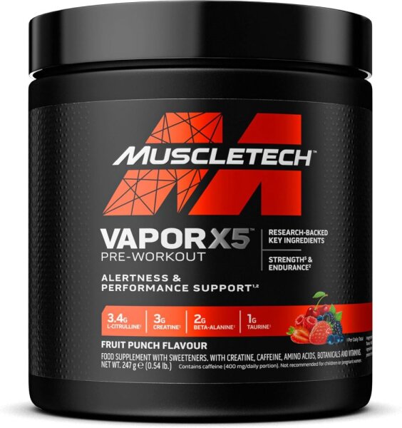 Muscletech Vapor X5 Pre-Workout – 247g