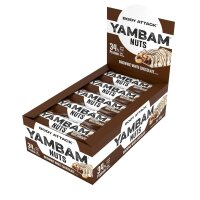 Body Attack Yambam- 15 Riegel a 55g Brownie White...