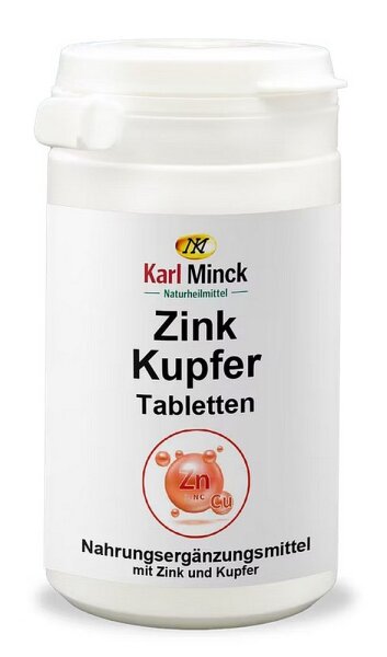 Karl Minck Zink 15 mg + Kupfer – 100 Tabletten