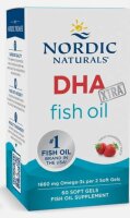 Nordic Naturals DHA XTRA Fischöl 1660 mg Erdbeere 60...