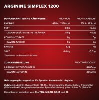 IronMaxx Arginine Simplex 1200 – 260 Kapseln
