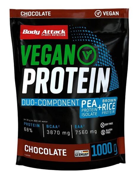 Body Attack Vegan Protein – 1000g-Beutel
