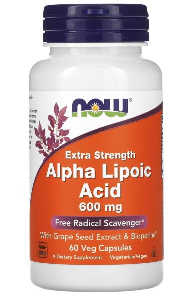 Now Foods Alpha Lipoic Acid 600 mg – 60 veg. Kapseln