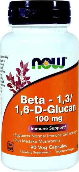 Now Foods Beta 1,3/1,6 D-Glucan 100 mg- 90 Kapseln