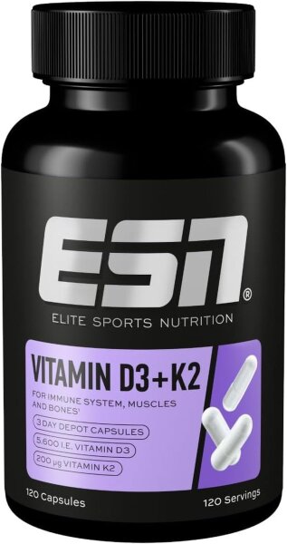 ESN Vitamin D3+K2- 120 Kapseln