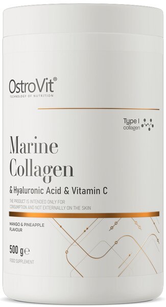 OstroVit Marine Collagen Hyaluronic Acid+Vitamin C 500g Mango & Ananas