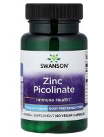 Swanson Zinc Picolinate 22 mg 60 Vegan Kapseln