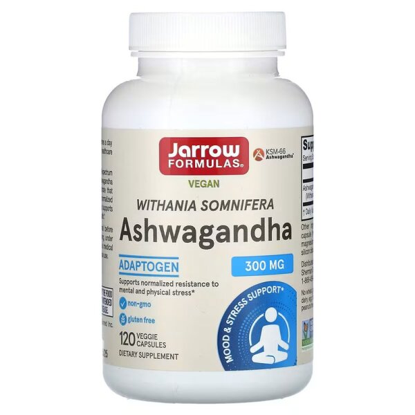Jarrow Formulas Ashwagandha 300 mg- 120 Vegan Kapseln