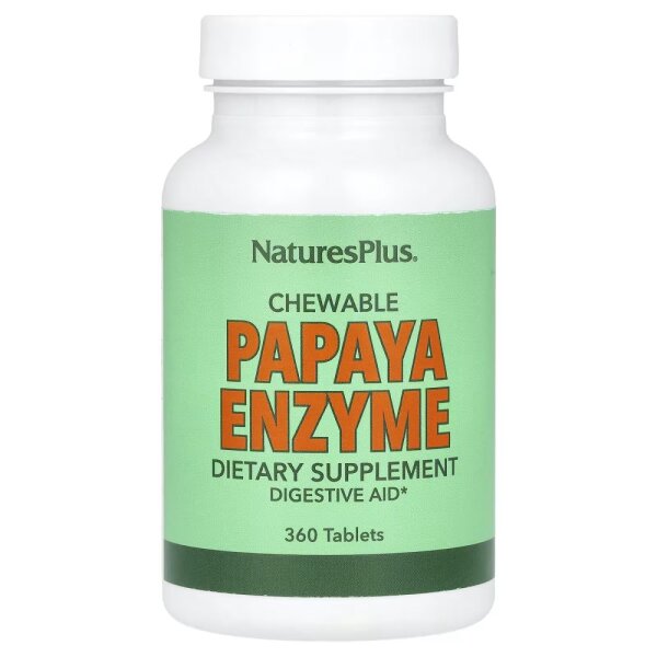 NaturesPlus, Chewable Papaya Enzyme, 360 Tabletten
