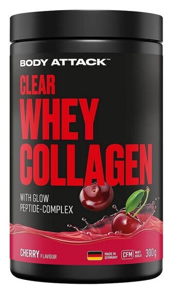 Body Attack Clear Whey Collagen – 300 g-Dose