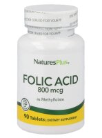 Natures Plus Folic Acid 800 mcg - 90 Tabletten