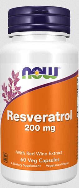 Now Foods Natural Resveratrol 200 mg- 60 Kapseln