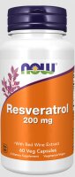 Now Foods Natural Resveratrol 200 mg- 60 Kapseln