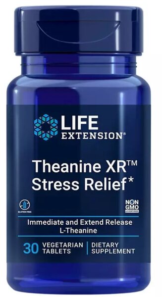 Life Extension Theanine XR™ Stress Relief, 30 veg.Tabletten