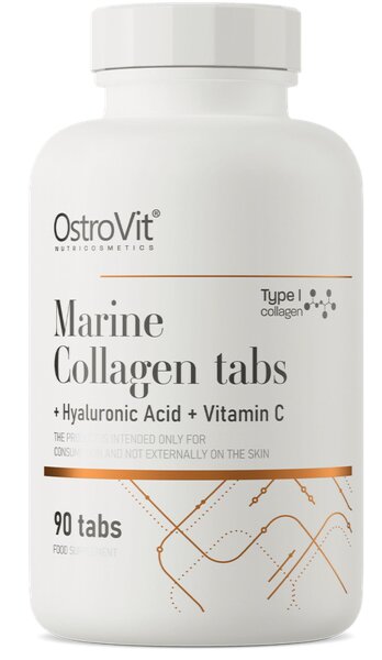 Marine Collagen tabs + Hyaluronic Acid + Vitamin C, 90 Tabs