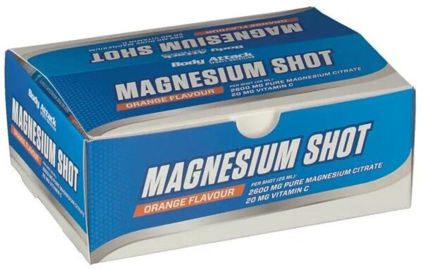 Body Attack Magnesium Shots 20x25ml - Orange