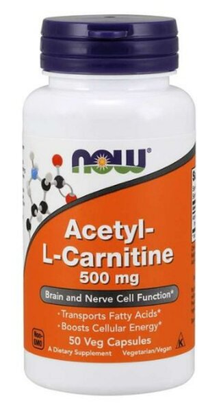 Now Foods Acetyl-L-Carnitine 500 mg – 50 veg. Kapseln