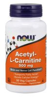 Now Foods Acetyl-L-Carnitine 500 mg – 50 veg. Kapseln