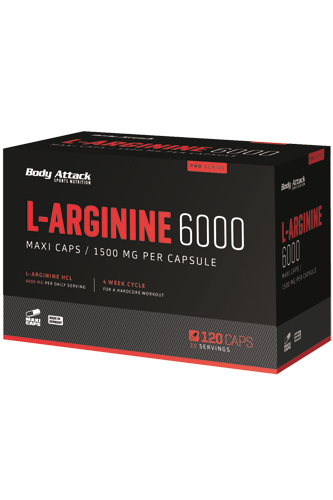 Body Attack L-Arginine 6000 mg - 120 Kapseln