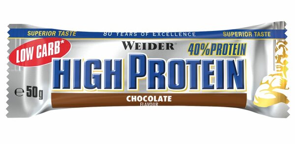 Weider 40% High Protein Low Carb Bar 50g - 1 Riegel Schoko